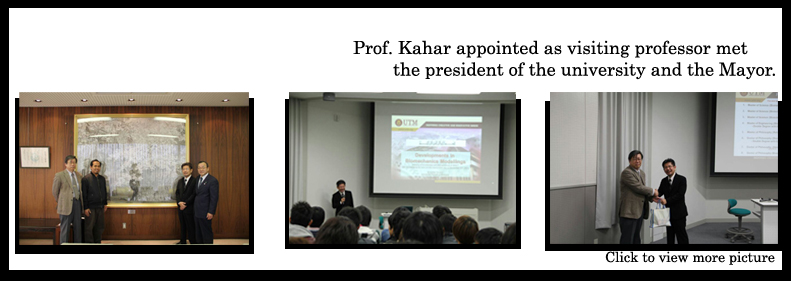 Dr Kahar as visiting professor