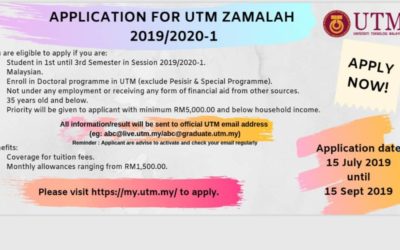 Application For UTM Zamalah 2019/2020-1