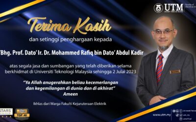 Terima Kasih YBhg. Prof. Dato’ Ir. Dr. Mohammed Rafiq bin Dato’ Abdul Kadir