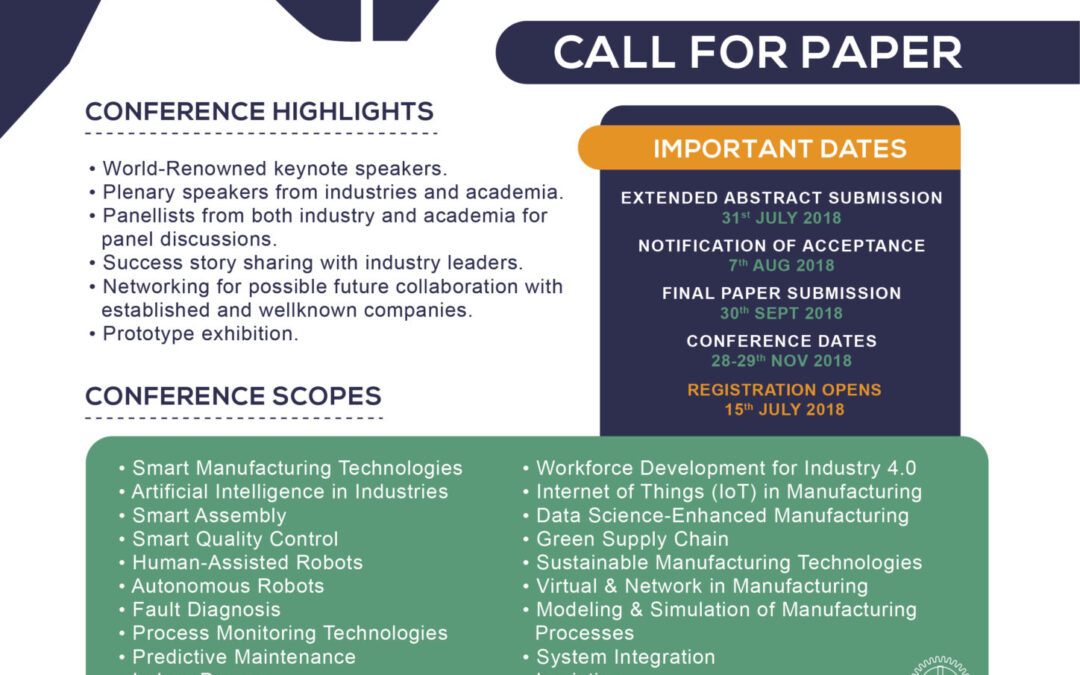 Call for Papers – International Conference on Artificial Intelligence and Robotics for Industrial Applications (AIR2018)