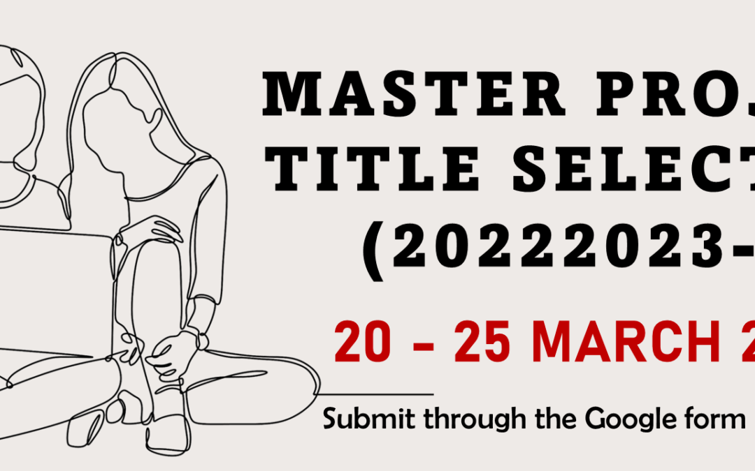 Master Project Title Selection for 20222023-2 [updated]